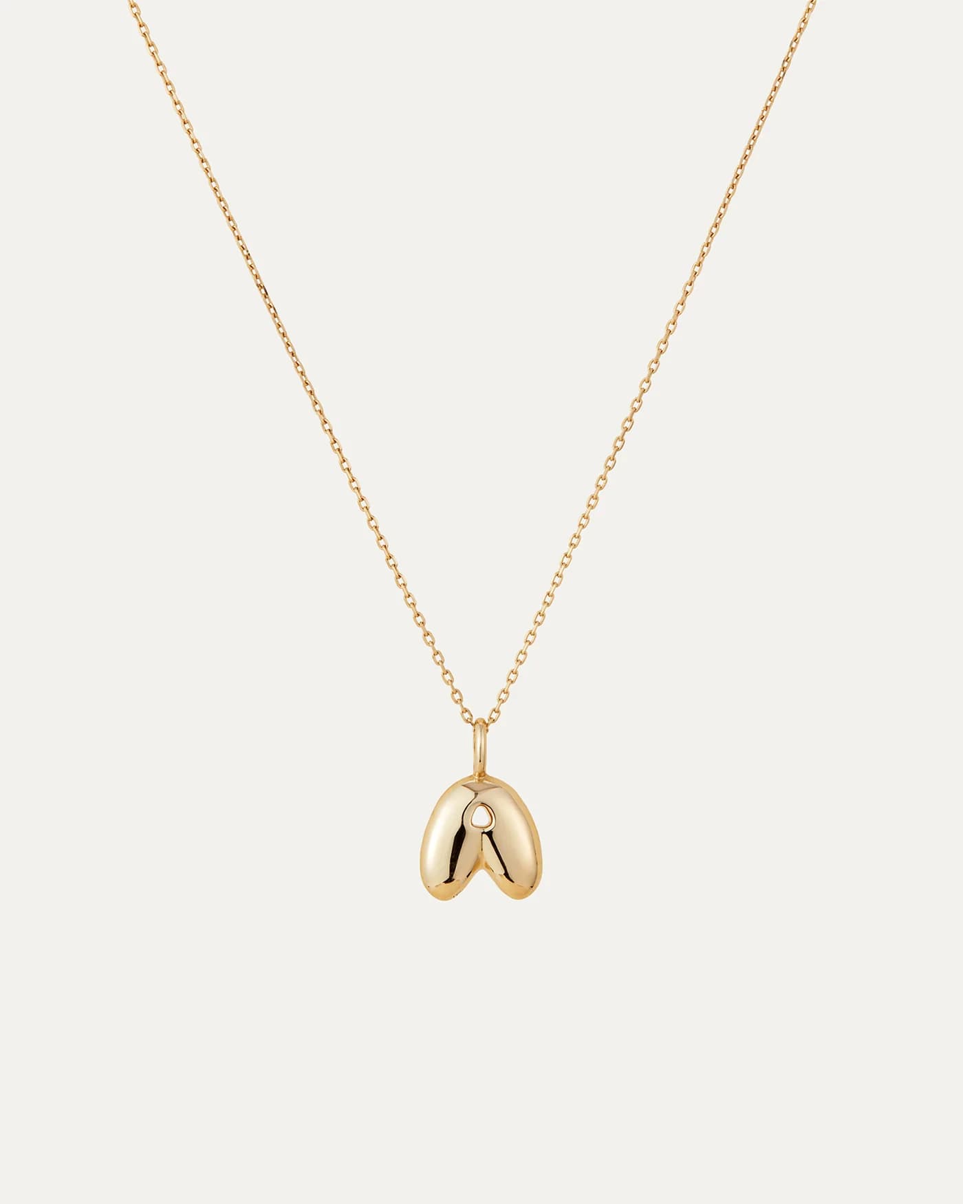 14k Gold Bubble Letter Necklaces